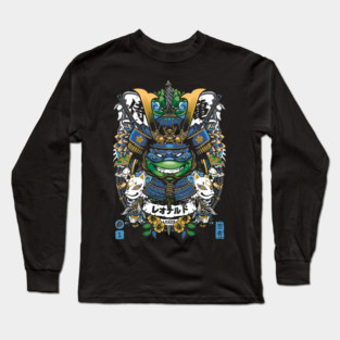 Blue Turtle Samurai Long Sleeve T-Shirt
