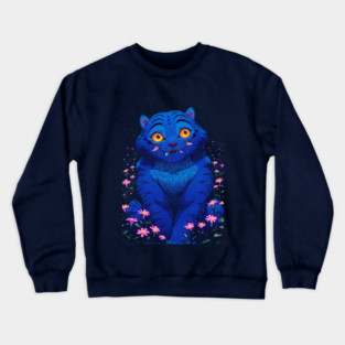 kpop derpy tiger flowers Crewneck Sweatshirt