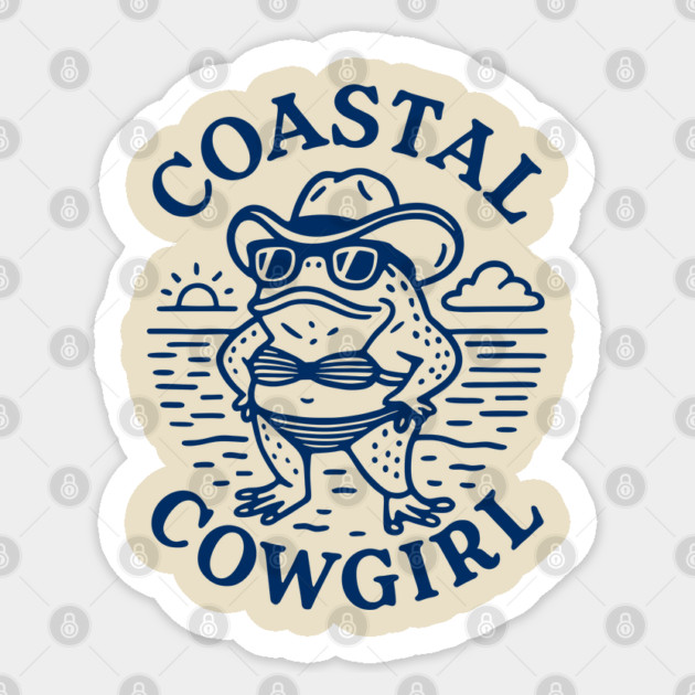 Coastal Cowgirl Beach Babe Salty Hair Vibes Sticker by Anticorporati