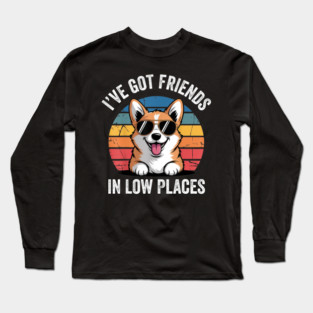 Corgi Art For Men Dad Grandpa Pembroke Corgi Lover Long Sleeve T-Shirt