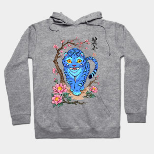 kpop demon hunters derpy tiger ink wash sumi e Hoodie