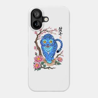 kpop demon hunters derpy tiger ink wash sumi e Phone Case