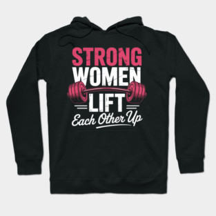 Womens Female Empowerment Weight Lifting Feminist Hoodie