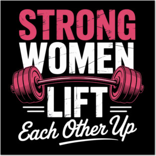 Womens Female Empowerment Weight Lifting Feminist Posters and Art