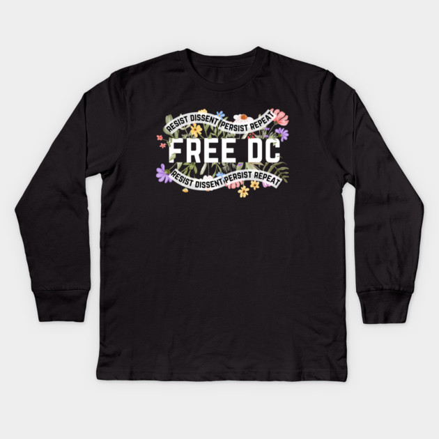 Resist Free DC Kids Long Sleeve T-Shirt by The WYLD Tribe
