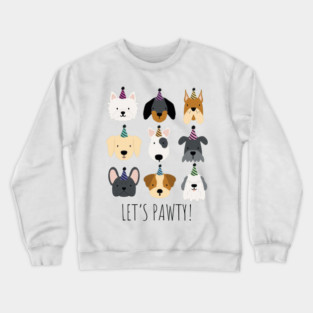 Let’s Pawty Dog Party Hats Crewneck Sweatshirt