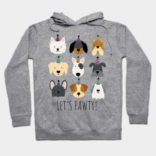 Let’s Pawty Dog Party Hats Hoodie