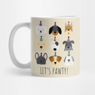 Let’s Pawty Dog Party Hats Mug