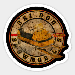 Ski Doo - Vintage Snowmobiles 1950 Retro Logo Sticker