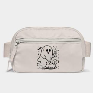 Cute Halloween Ghost Walking Dog – Spooky Season Coffee Lover Fall Design Bag