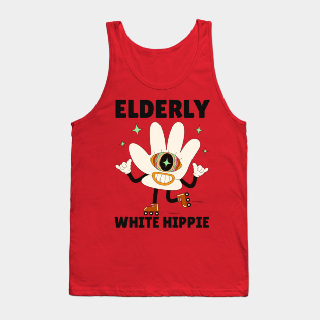 Elderly White Hippie Tank Top by The WYLD Tribe