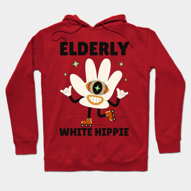 Elderly White Hippie Hoodie by The WYLD Tribe