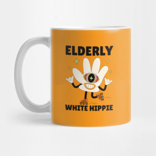 Elderly White Hippie Mug