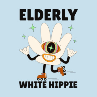 Elderly White Hippie T-Shirt