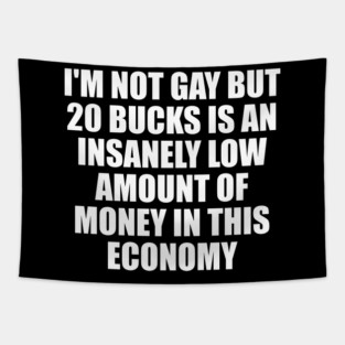 I'm Not Gay But 20 Bucks Is An Insanely Low Amount Of Money In This Economy Tapestry