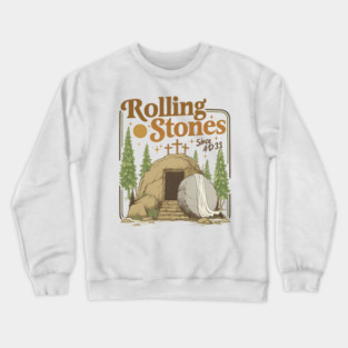Rolling Stones, He Is Risen, Easter Christian, Funny Christian Crewneck Sweatshirt