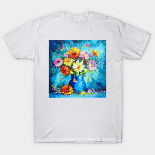 Bouquet of summer flowers in a vase T-Shirt