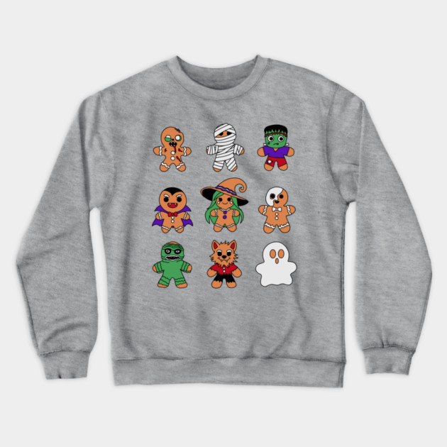 Classic Monsters Gingerbread Men Crewneck Sweatshirt by H. R. Sinclair