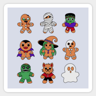 Classic Monsters Gingerbread Men Sticker