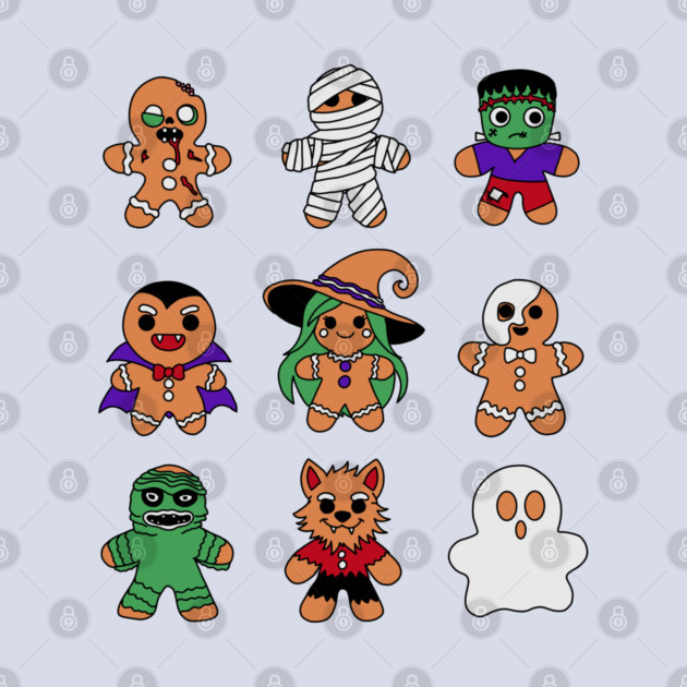 Classic Monsters Gingerbread Men by H. R. Sinclair