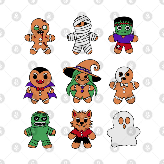 Classic Monsters Gingerbread Men by H. R. Sinclair