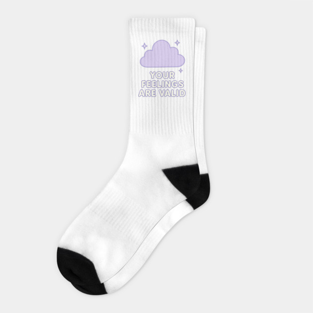Your Feelings Are Valid (Cloud) Socks by Fauzi's Store