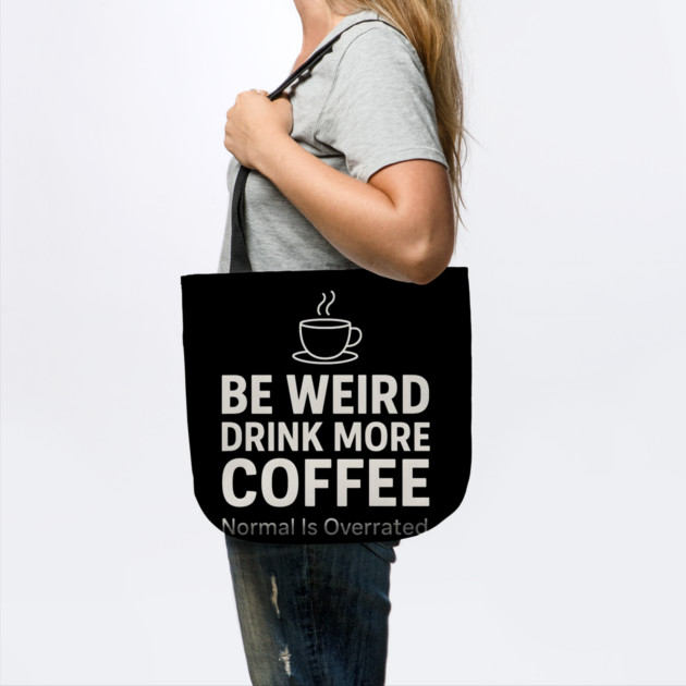 Be Weird Drink More Coffee Funny Quote by MakerMind8.2