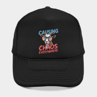 Causing Chaos Everywhere Funny Goat Hat