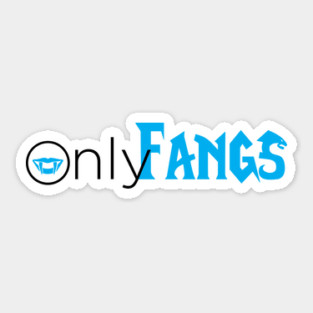 OnlyFangs T-Shirt – Funny World of Warcraft OnlyFangs Logo Astarion Vampire Bite Gamer Sticker