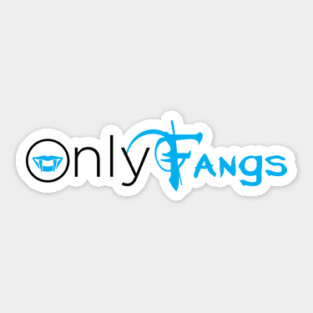 OnlyFangs TShirt – Funny World of Warcraft OnlyFangs Logo Astarion Vampire Bite Gamer Sticker