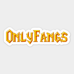 OnlyFangs TShirt – Funny World of Warcraft OnlyFangs Logo Astarion Vampire Bite Gamer Sticker