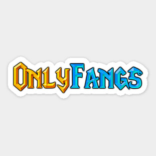 OnlyFangs TShirt – Funny World of Warcraft OnlyFangs Logo Astarion Vampire Bite Gamer Sticker