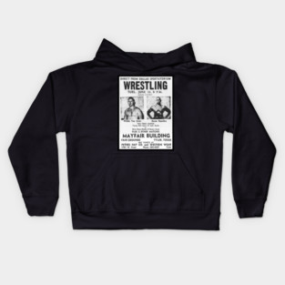 Wrestling Tyler TX 1969 Waldo Von Erich Vs. Baron Raschke Kids Hoodie
