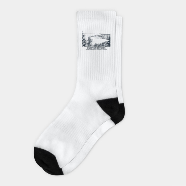 Corner Brook - Newfoundland and Labrador Socks by Lakeric