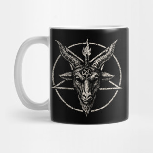Baphomet Goat Head with Pentagram – Occult Symbol Satanic Art Design Mug