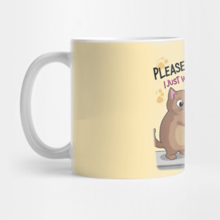 Funny Elegant Diva Cat Design | Stylish Chic Cartoon with Sunglasses Please Don’t Talk To Me, I Just Want To Meet Your Cat | Cute Cat Lover Gift T-Shirt, Sticker & Poster Mug