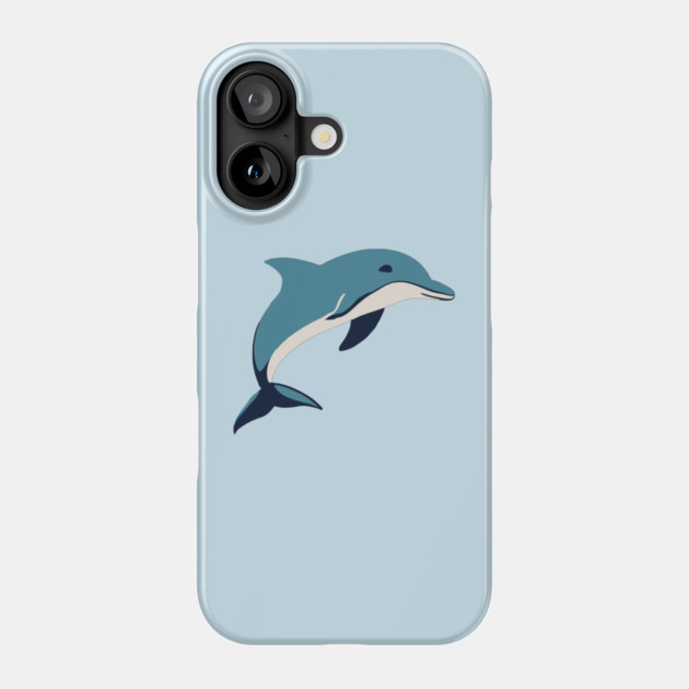 Minimalist Dolphin – Ocean Lover & Beach Gift Phone Case by DonWillisJrArt