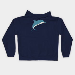 Minimalist Dolphin – Ocean Lover & Beach Gift Kids Hoodie