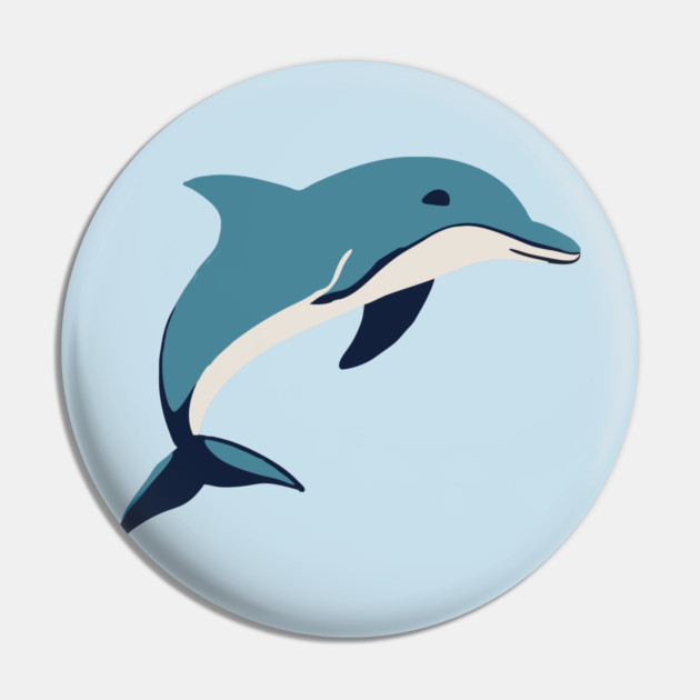 Minimalist Dolphin – Ocean Lover & Beach Gift Pin by DonWillisJrArt