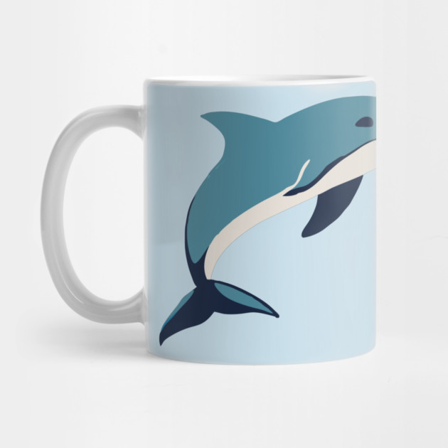 Minimalist Dolphin – Ocean Lover & Beach Gift by DonWillisJrArt