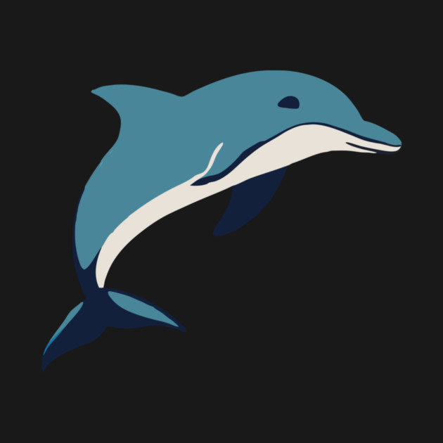 Minimalist Dolphin – Ocean Lover & Beach Gift by DonWillisJrArt
