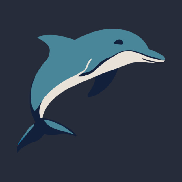 Minimalist Dolphin – Ocean Lover & Beach Gift by DonWillisJrArt