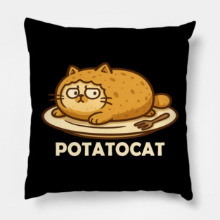 Potatocat – Confused Cute Potato Cat Hybrid Pillow