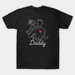 Simple Dad and Daughter Drawing  – Perfect Father’s Day Gift T-Shirt