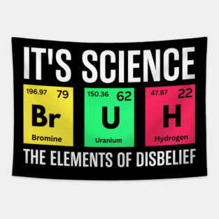 Funny Periodic Table Science Bruh Design Tapestry