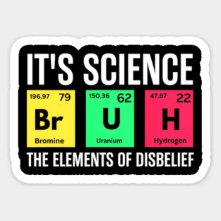 Funny Periodic Table Science Bruh Design Magnet
