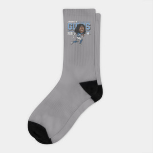 Jahmyr Gibbs Detroit Cartoon Socks