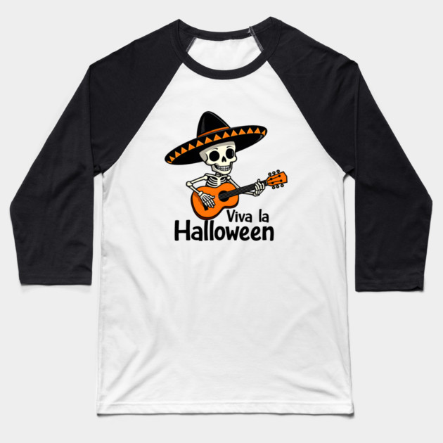 Viva la Halloween Baseball T-Shirt by MCALTees