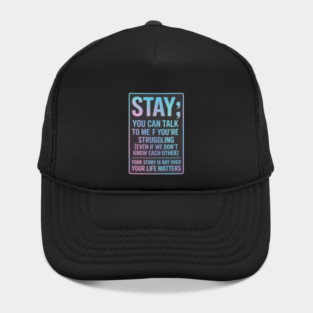 Suicide Prevention - Stay Your Life Matters Semicolon Hat