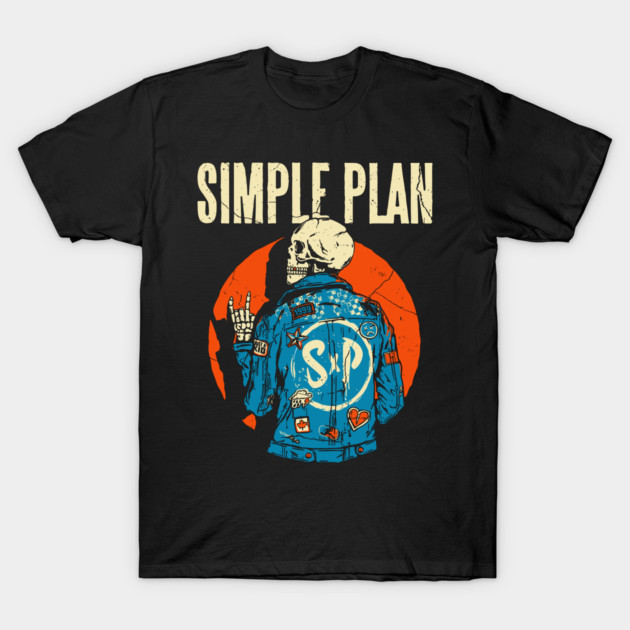 Simple Plan Skeleton T-Shirt by JamesDoodles